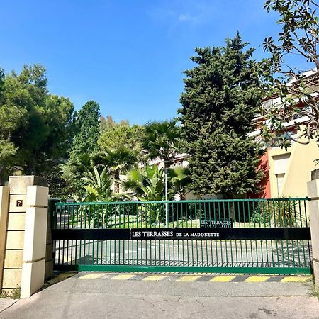 Appartement Luxe - 3 Pieces Avec Vue Mer, Piscine Et Tennis Nice Exterior foto